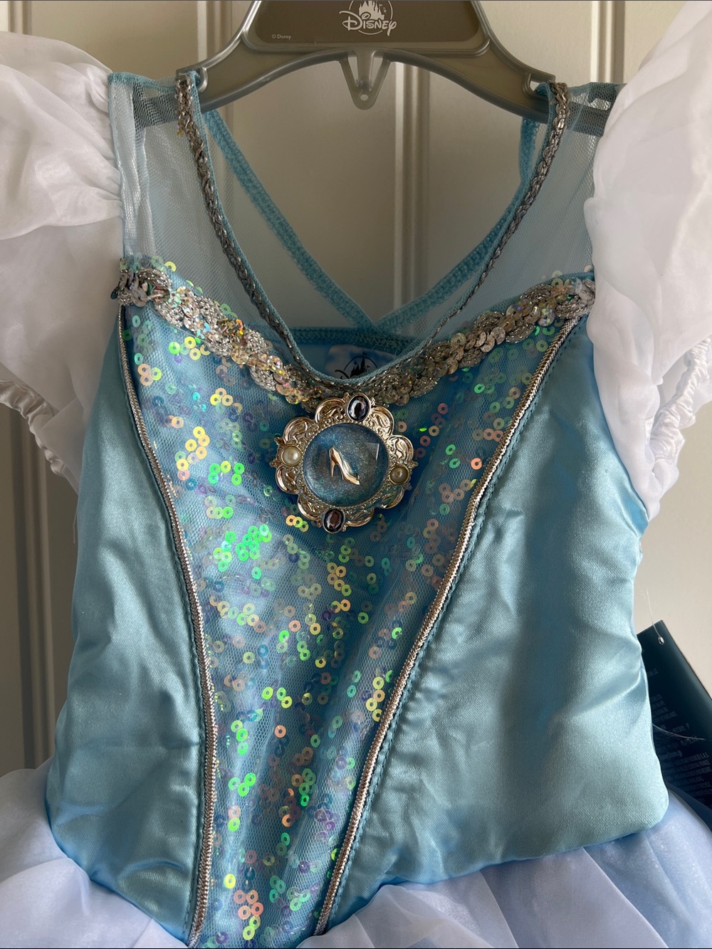 Disney Light Blue Sequin Princess Dress Costume - Picture 4 of 7